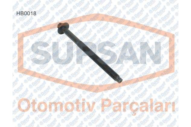 SUPSAN HB0018 Silindir Kapak Saplama Takimi P107-C1-C2-C3-C3 Iii--P206-P307-Fiesta Dv4td(1.4hdi-1.4tdci) P307 Ym-C4-C5 Ii-C5 Iii-Partner Ii-Partner Tepe-Berlingo Ii-Berlingo Iii-C3 Picasso-C3 Ii- C3 Iii-P207-P407 Dv6(1.6hdi 16v) Olcu:(M11*150 Boy:147mm)